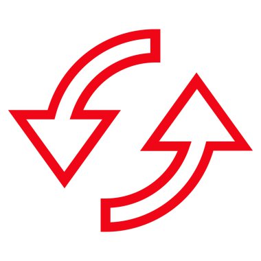 Oklar ince çizgi vektör simge Yenile