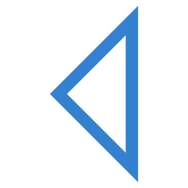 Ok ucu sol kontur vektör simgesi