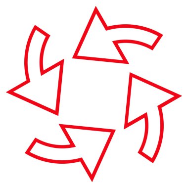 Döndürme oklarını vektör simge kontur