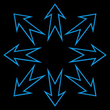 Oklar kontur vektör simgesini genişletin