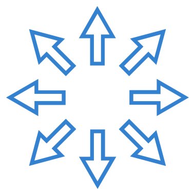 Oklar anahat vektör simge patlayabilir
