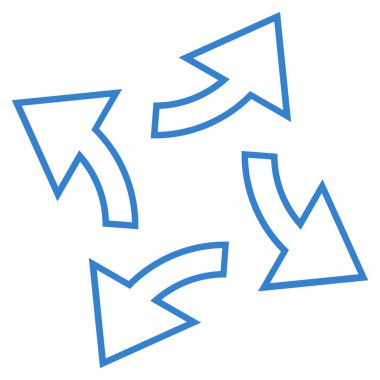 Dairesel Exchange okları satırı vektör simgesi ince