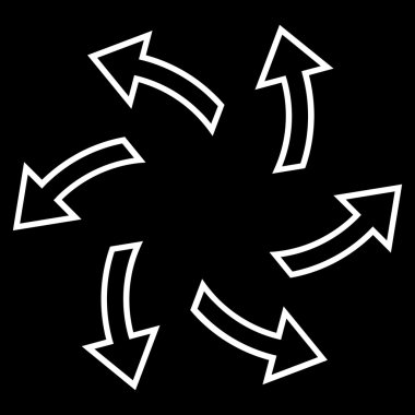 Santrifüj okları vektör simge kontur