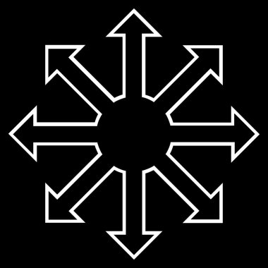 Oklar kontur vektör simgeyi büyütmek