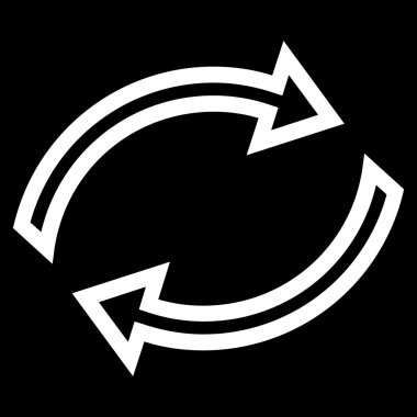 Oklar kontur vektör simge Yenile