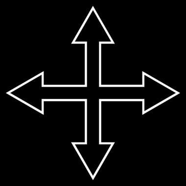 Oklar kontur vektör simge en üst düzeye çıkarmak