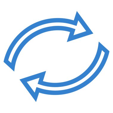 Oklar ince çizgi vektör simge Yenile