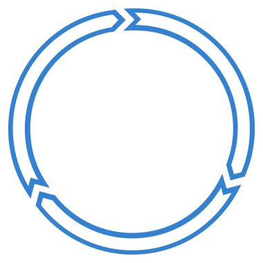 Döndürme daire kontur vektör simgesi