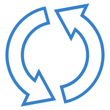 Oklar kontur vektör simge Yenile