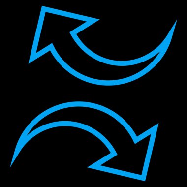 Oklar ince çizgi vektör simgesi yerine