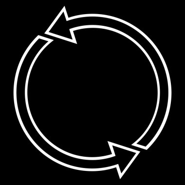 Döndürme Ccw ince çizgi vektör simgesi