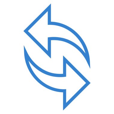 Oklar kontur vektör simge Yenile