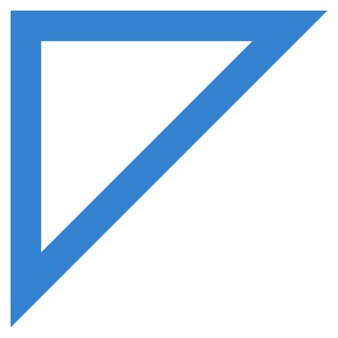 Ok ucu sol yukarı kontur vektör simgesi