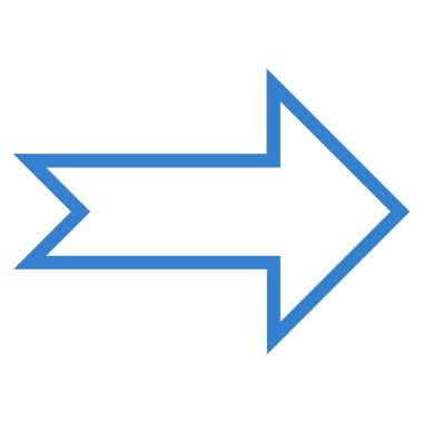 Kontur vektör simgesi sağ ok