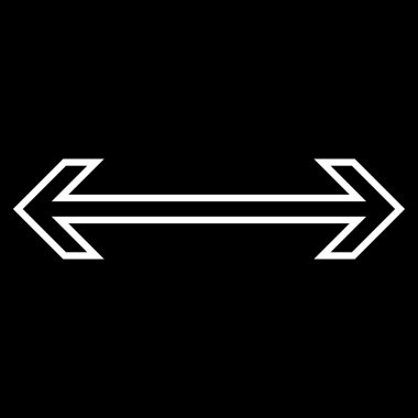 Exchange ok yatay anahat vektör simgesi