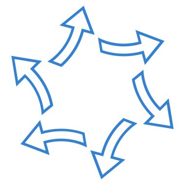 Santrifüj okları vektör simge kontur