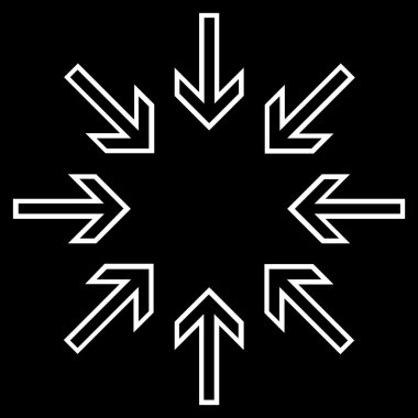 Oklar kontur vektör simge sıkıştırmak