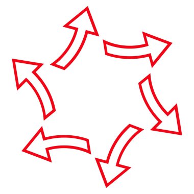 Santrifüj okları vektör simge kontur