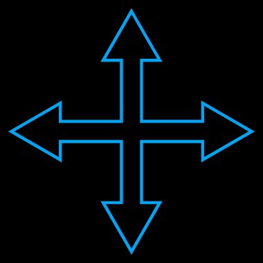 Oklar kontur vektör simge en üst düzeye çıkarmak