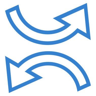Exchange okları vektör simge kontur