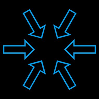 Basınç okları anahat vektör simgesi