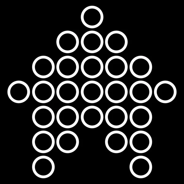 Seta de círculo para cima ícone de vetor de contorno — Vetor de Stock