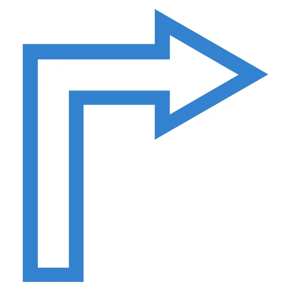 Otočit doprava kontury vektorové ikony — Stockový vektor