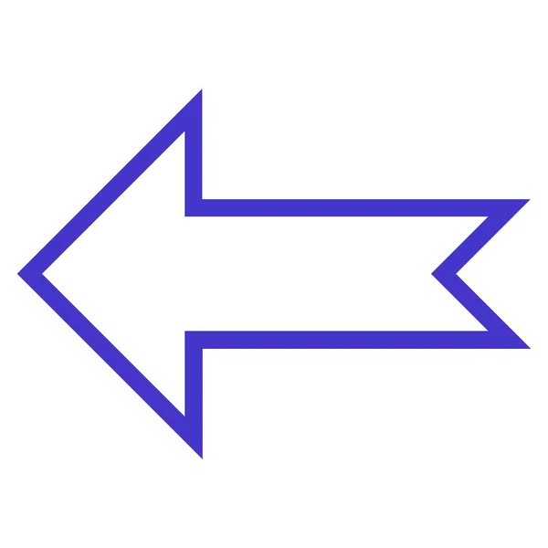 Šipka vlevo tenká linie vektorové ikony — Stockový vektor