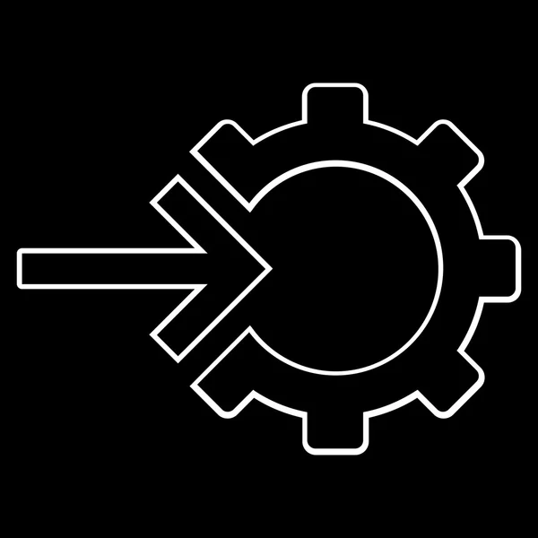 Integração Seta Linha Fina Vector Ícone — Vetor de Stock