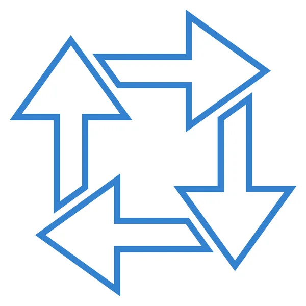 Τετράγωνο ανακύκλωσης εικονίδιο περιγράμματος διάνυσμα — Διανυσματικό Αρχείο