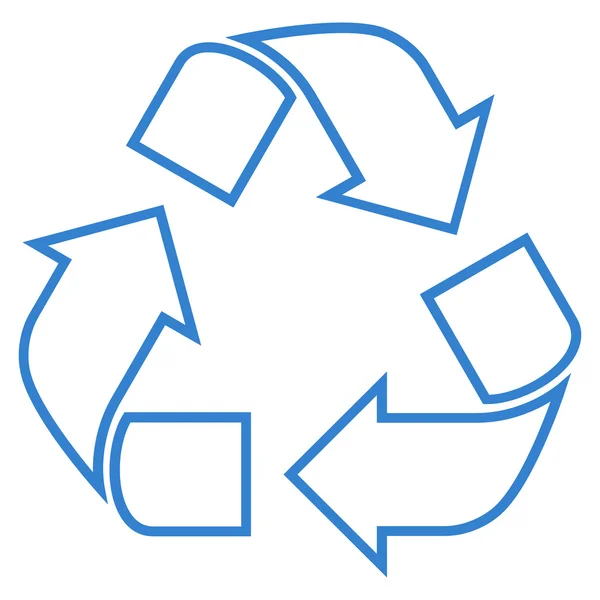 Konturvektorsymbol recyceln — Stockvektor