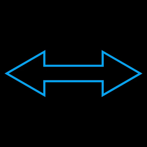 Flip Horizontal Stroke Vector Icono — Vector de stock