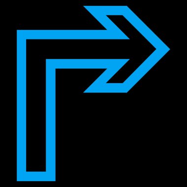 Sağ kontur vektör simge açmak