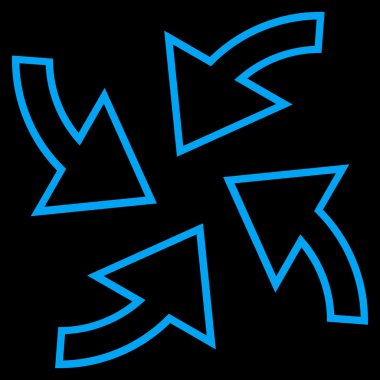 Siklon okları kontur vektör simgesi