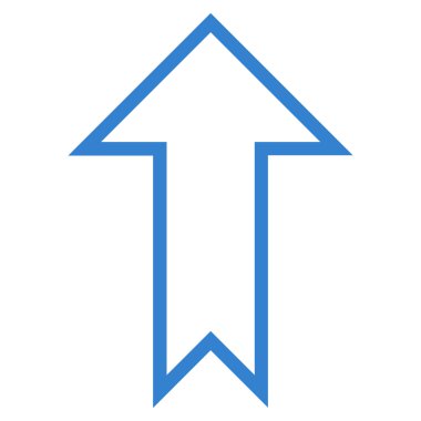 İnce çizgi vektör simge yukarı ok