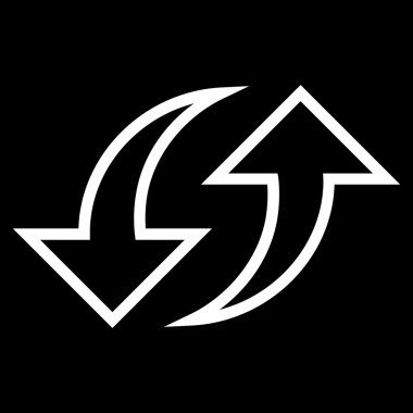 Oklar kontur vektör simgesi yerine