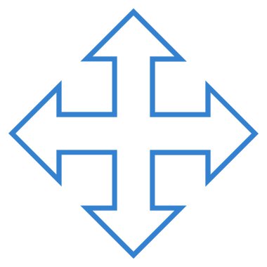 Tam ekran okları vektör simge anahat