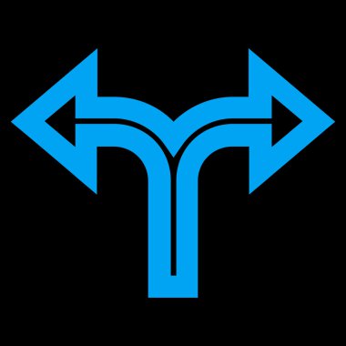 Birleşim sol doğru anahat vektör simgesi