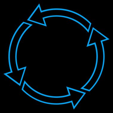 Döndürme Ccw kontur vektör simgesi