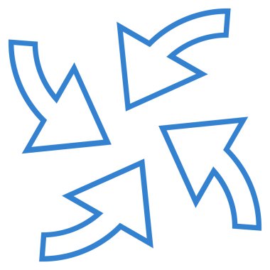 Siklon okları kontur vektör simgesi