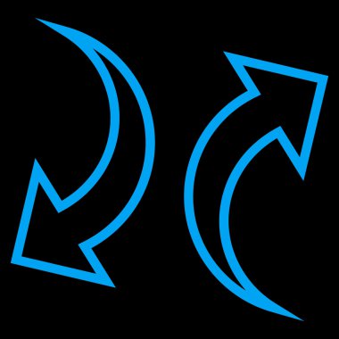 Exchange okları vektör simge anahat