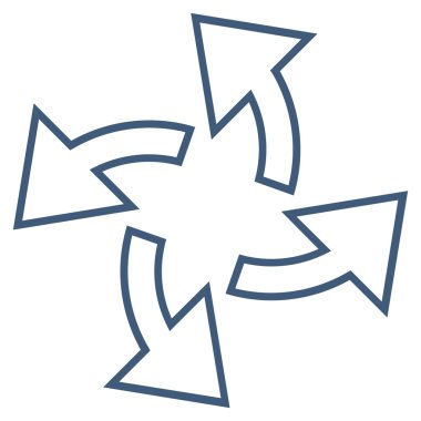 Santrifüj okları vektör simge kontur