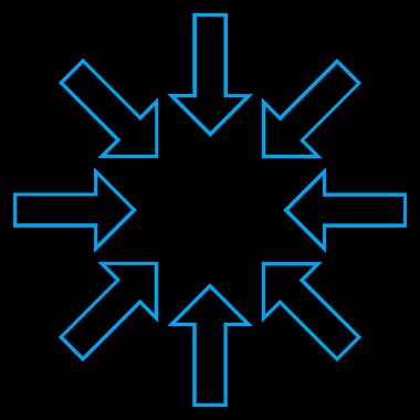 Basınç okları satırı vektör simgesi ince