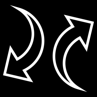 Exchange okları vektör simge kontur