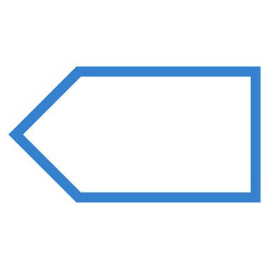 İşaretçi sol anahat vektör simgesi