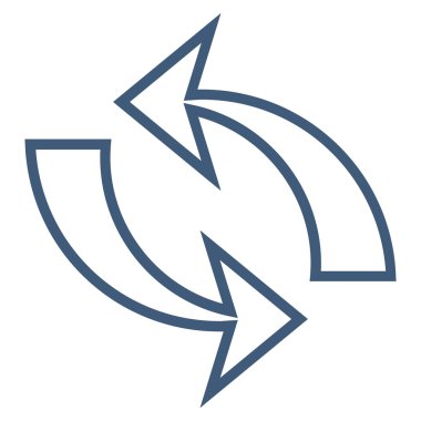 Oklar ince çizgi vektör simge Yenile