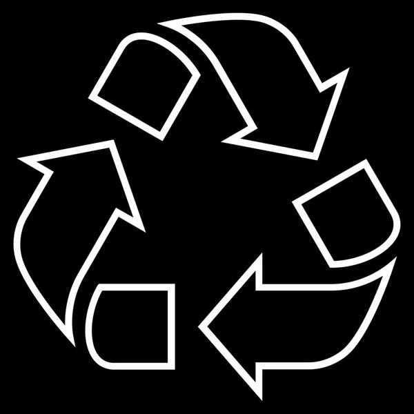 Konturvektorsymbol recyceln — Stockvektor