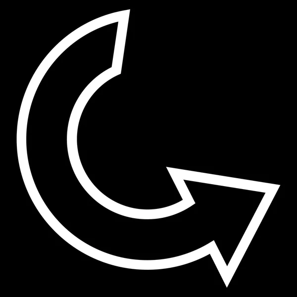Girar Ccw línea delgada Vector icono — Vector de stock