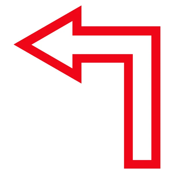 Links dünne Linie Vektor-Symbol — Stockvektor