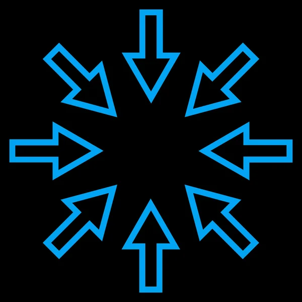 Druckpfeile schlagen Vektor-Symbol — Stockvektor